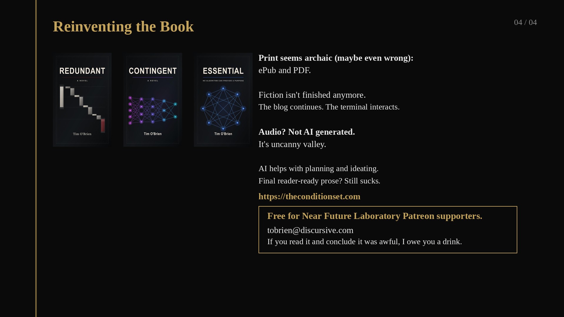 Slide 4: Reinventing the book